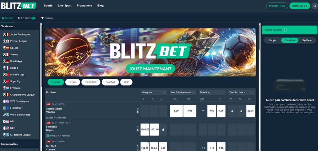Blitz Casino paris sportifs